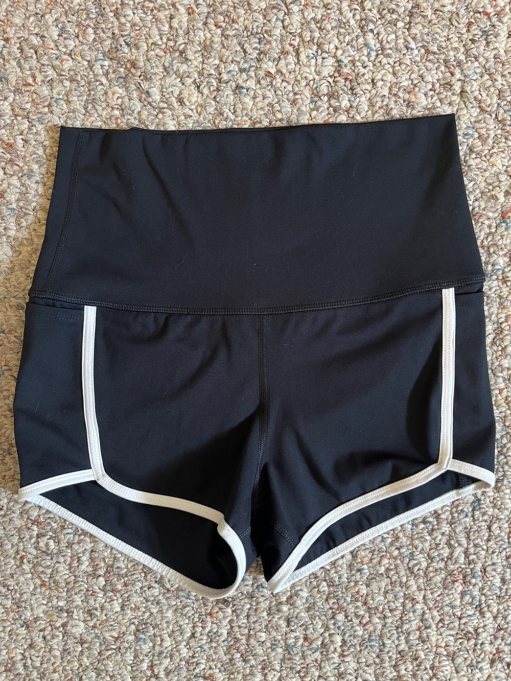 Free People Movement NWOT Island Time Black Athletic High Waist Shorts Size M - Picture 6 of 16